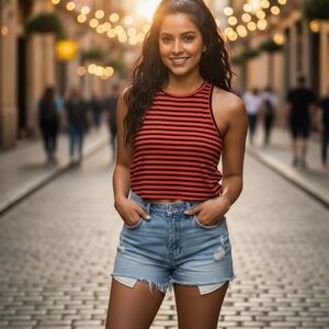 Lovers and Friends Red and Black Top